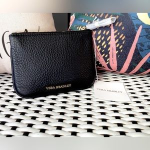 Vera Bradley Callie Zip Pouch ✨ Genuine Leather Cheetah